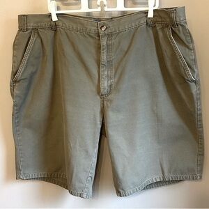 Vintage J and L Casual Mens Canvas Flat Front Shorts Size 40